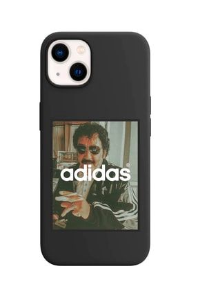 Iphone 13 Mini Siyah Lansman Müslüm & Adidas Tasarımlı Dayanıklı Kılıf IP13M-LMA02