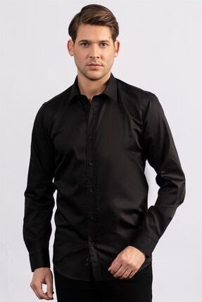 Modern Slim Fit Koton Saten Premium Seri Erkek Gömlek MD220002-02
