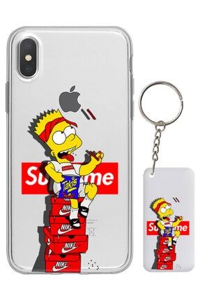 Iphone Xs Max Simpson Supreme Desenli Silikon Kılıf ES-PHNXSMX-STCR01