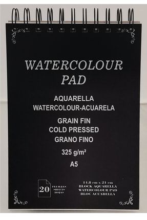 325 gr Watercolour Pad Suluboya Resim Defteri Spiralli A5 20 Yaprak ARTSSBDA5