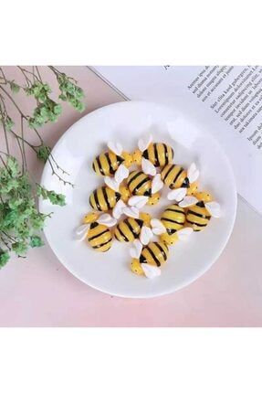 Minik Arılar 10'lu Paket Saksı Dibi Süsü Teraryum Obje Minyatür Obje mnarioj