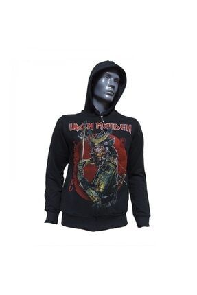 Iron Maiden Senjutsu Metal Band Baskılı Kapüşonlu Fermuarlı Sweatshirt IMS-0666