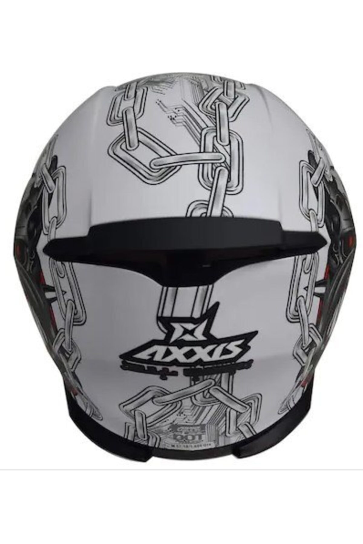 Axxis Eagle Sv Cyber Bull Matt White Kapalı Motosiklet Kaskı
