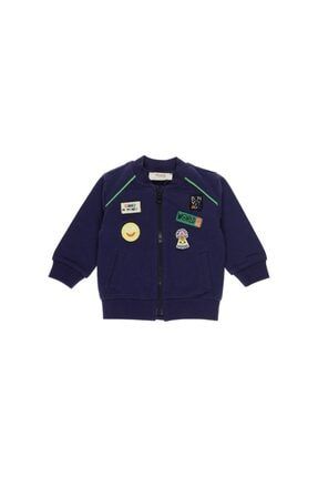 Erkek Bebek Patch Detaylı Fermuarlı Sweatshirt 2211BB08010