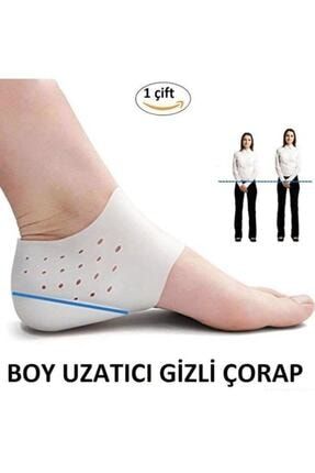 Boy Uzatıcı Silikon Topuk Çorabı Gizli Topuk Yükseltici Tabanlık TPKK0033