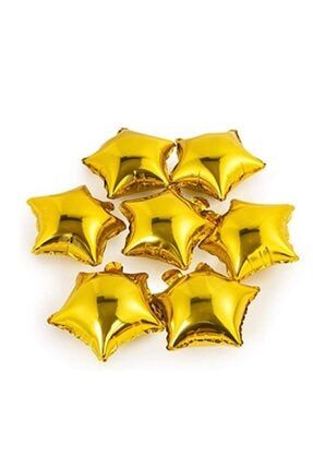 Gold Yıldız Folyo Balon Set 10 Adet 25 Cm TPKT000002445