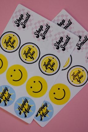 Küçük Işletme Sticker/etiket (retro) 48 Adet 3,5 Cm X 3,5 Cm KIS1006