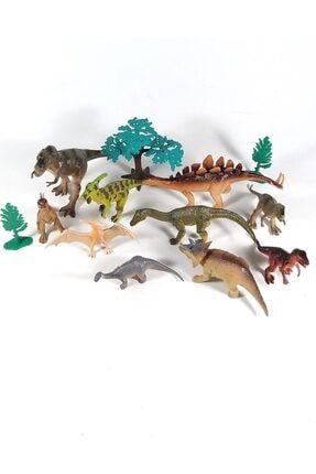 Dinozor Hayvanları Oyun Seti 13 Parça Özel Kovasında PRA-4545481-8637