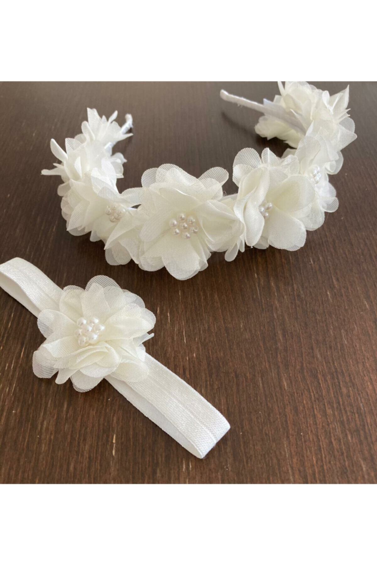 Yumak Dekor Grup Anne Bebek Lohusa Açelya Incili Taç Seti fotoğrafı 2 (önizleme)