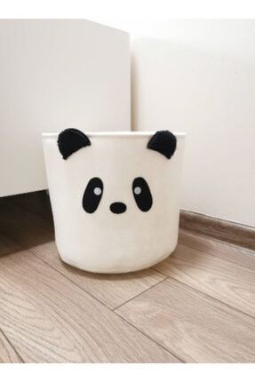 Sevimli 3 Boyutlu Panda Tasarımlı Bebek Çocuk Odası Sepeti 30x35 Cm Y10456