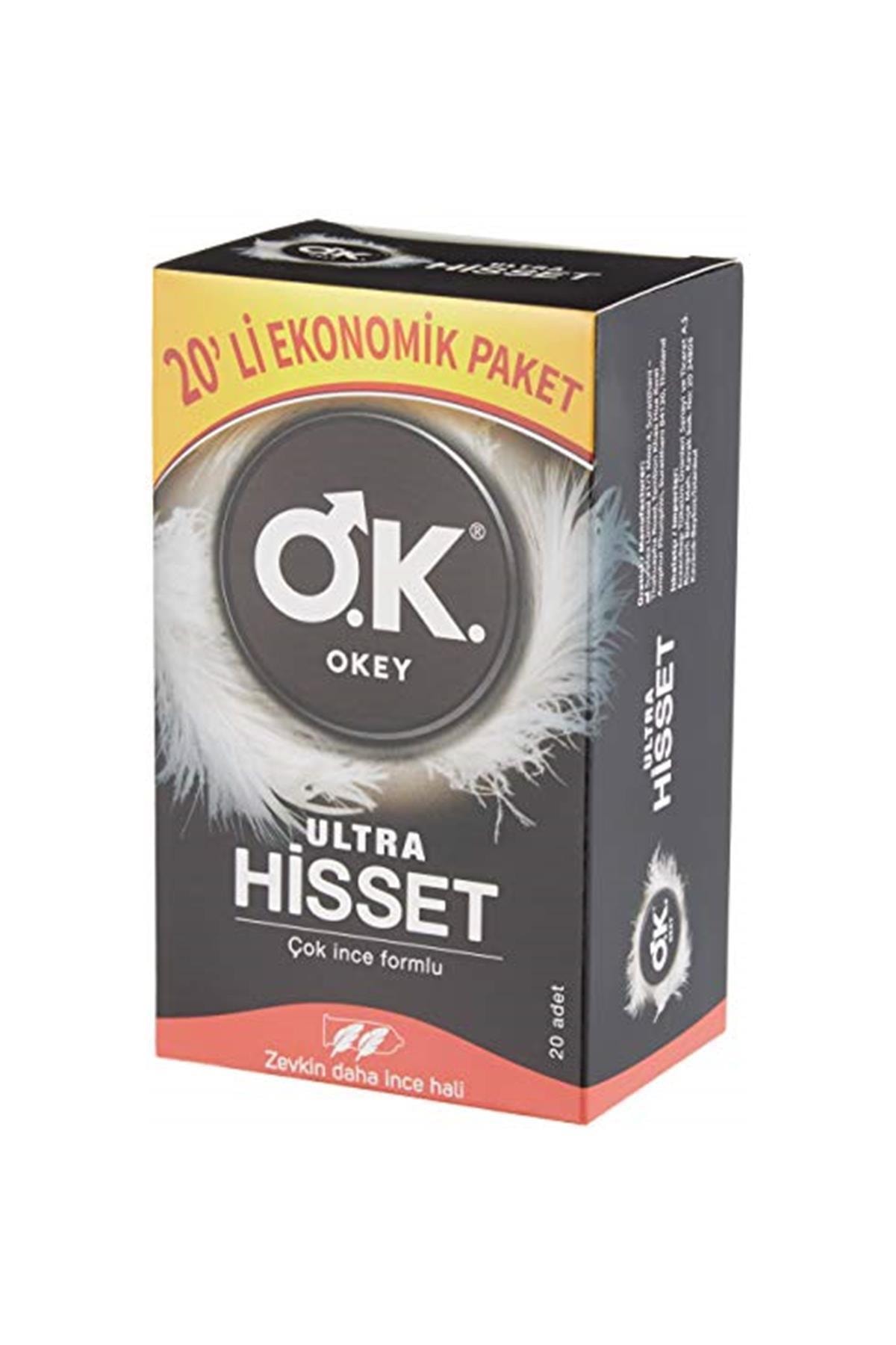Marka: Okey Ultra Hisset 20'li Ekonomik 1 Paket (1 X 20 Adet) Kategori: Prezervatif 2