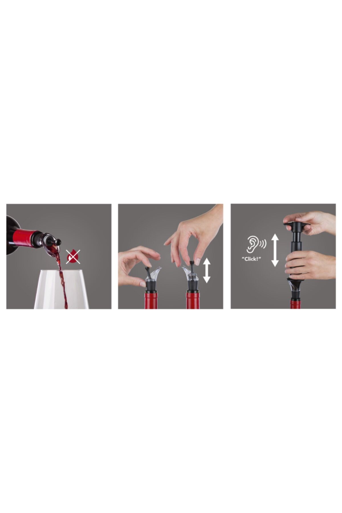 Vacu Vin-Vacuum Set Wine/Bottle - 1 Pump and 1 Dropper Medicine 3