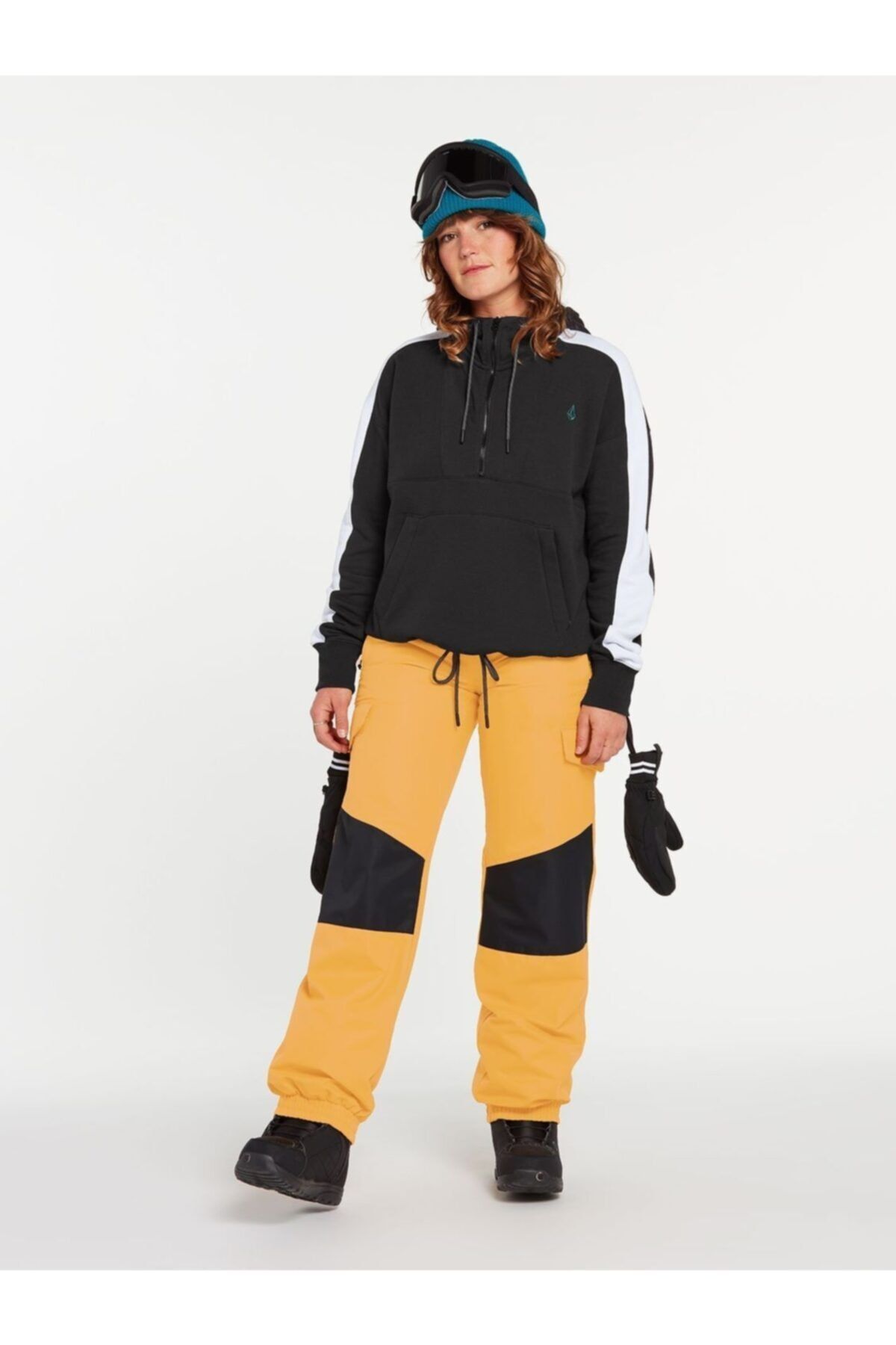 Volcom-سويت شيرت أنوراك هودي بلك للنساء على الجليد 3