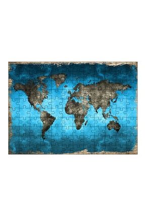 Ahşap Mdf Puzzle Yapboz Dünya Haritası 120 Parça 25*35 Cm TYC00349137084