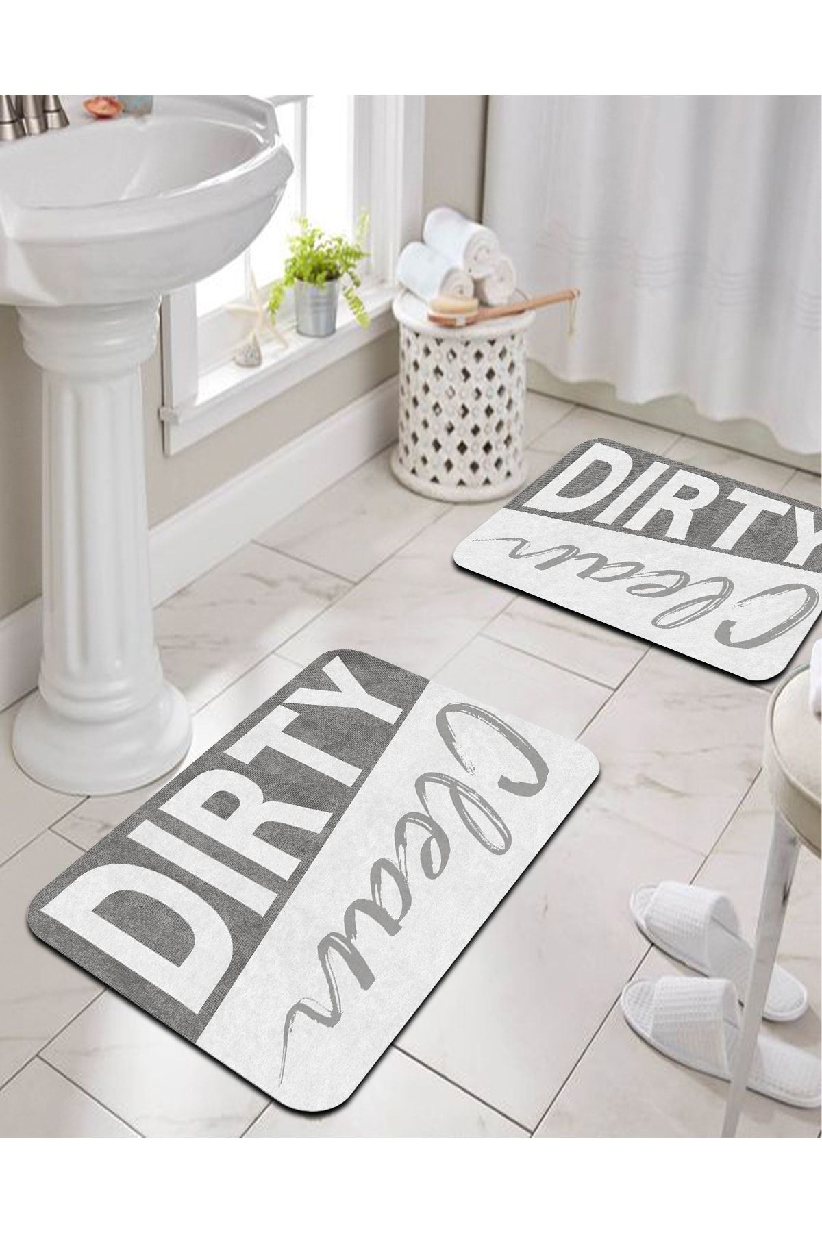 Gray bath mat set hotsell