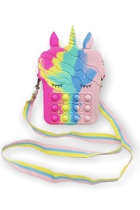 Pop It Unicorn Cüzdan Para Çantası Omuz Askılı Çanta Popit Unikorn P6964S9774