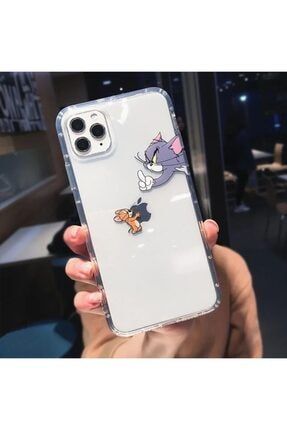 Iphone 13 Pro Tom Ve Jerry Baskılı Şeffaf Kılıf MCSFX49909