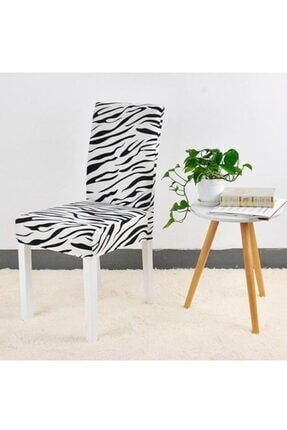 Desenli Kadife Sandalye Kılıfı,likrali,lastikli,standart , Zebra Desen(1 Adet) Tek Ebat desenk01