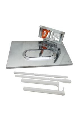 Beyaz Vitra Gömme Rezervuar Buton ve Mafsal Takım Set Manuel Dönüşüm 02781