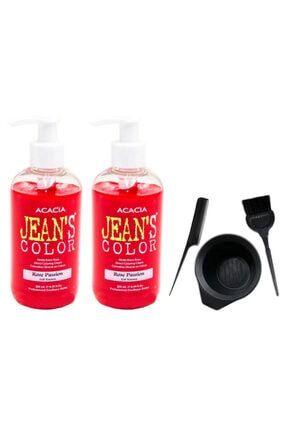 Jeans Color Saç Boyası Gül Kurusu 250ml 2ad ve Fluweel Saç Boya Kabı Seti ST00723
