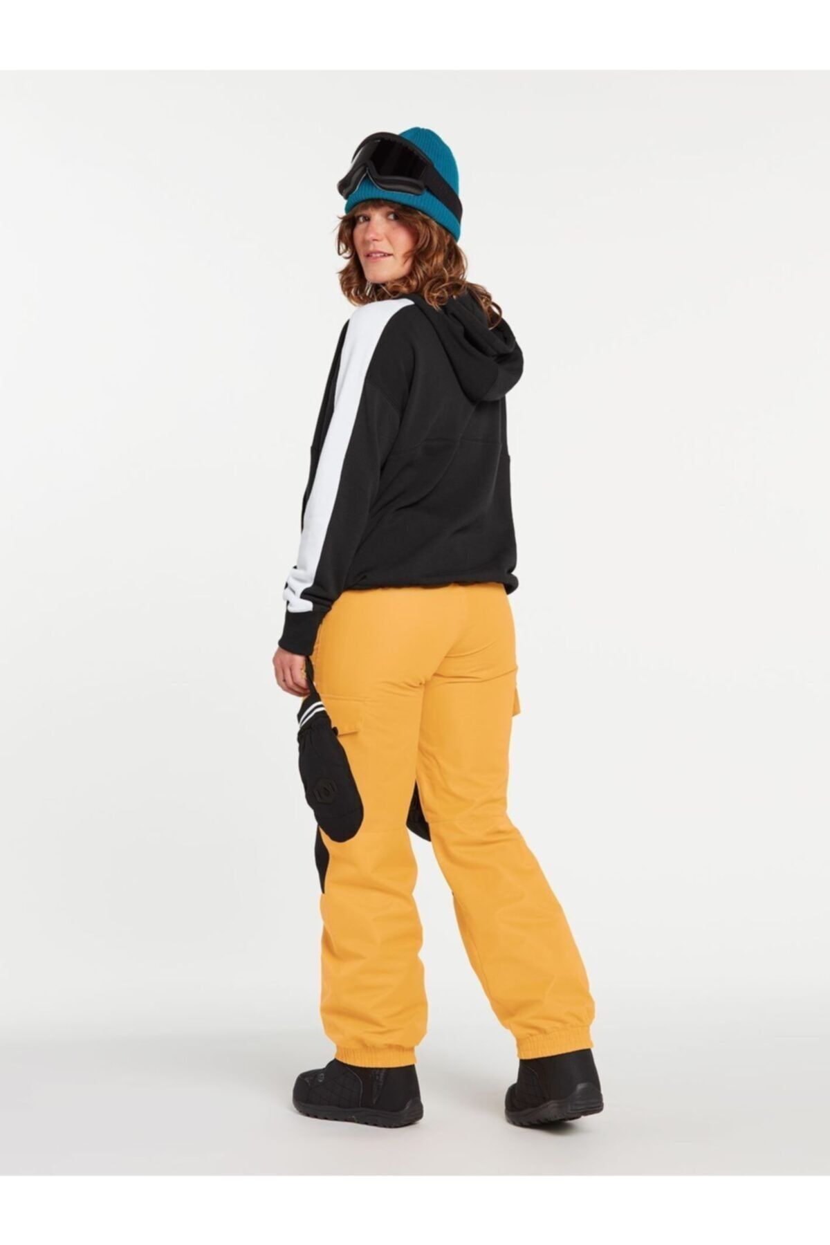 Volcom-سويت شيرت أنوراك هودي بلك للنساء على الجليد 4
