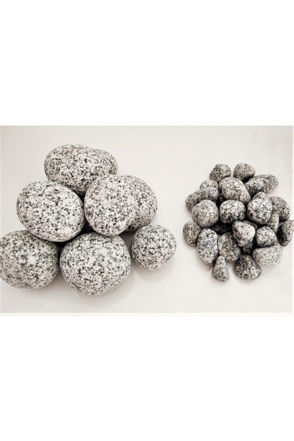 Granit Benekli Dolomit Taş 4 Kg 6-10 Cm Benekli Dolomit Dere Taşı Çakıl Taşı Bahçe Taşı Dekoratif 3