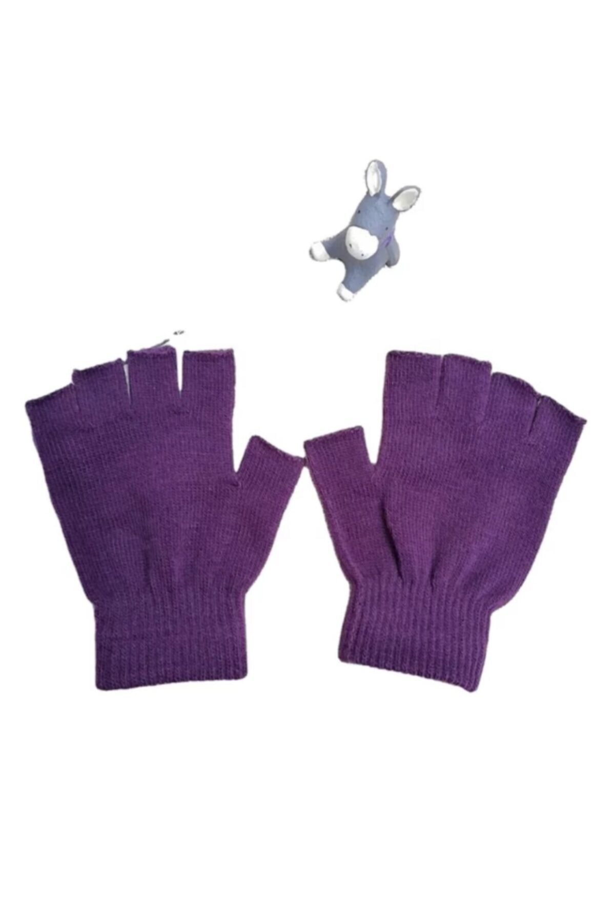 Kardelen Butik Denizli Moda, Kısa, Yarım Parmak Triko Eldiven ( Unisex )