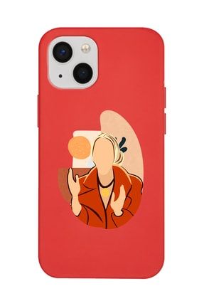 Iphone 13 Kırmızı Friends Phoebe Buffay Tasarımlı Lansman Kılıf FCIP13-PHB