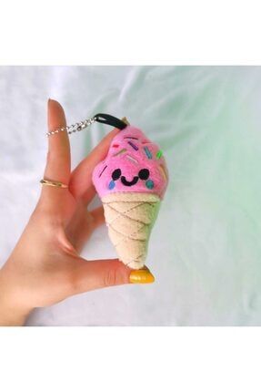 Pembe Dondurma Peluş Mini Yastık Anahtarlık nls-dndpls001