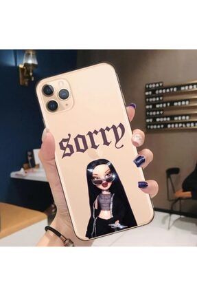 Iphone 11 Pro Max Sorry Barbie Baskılı Şeffaf Kılıf MCSFX190339