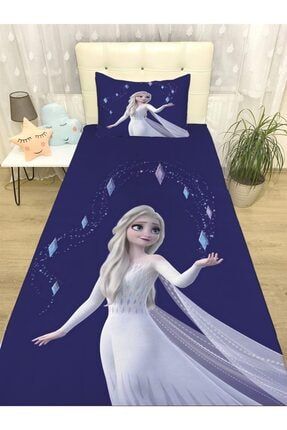 Elsa 1 Desenli Yatak Örtüsü Ve Yastık evortu1290