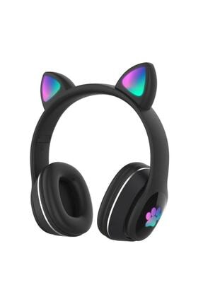Kablosuz Kulak Üstü Bluetooth Kulaklık Kedi Kulağı Tasarımlı Rgb Led Işıklı Anc Mikrofonlu SKU: 3594
