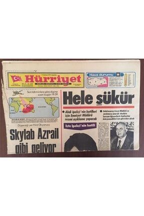Hürriyet Gazetesi 11 Temmuz 1979 - Abdi Ipekçi Katili Mehmet Ali Ağca Bulundu Gz10280 GZ10280