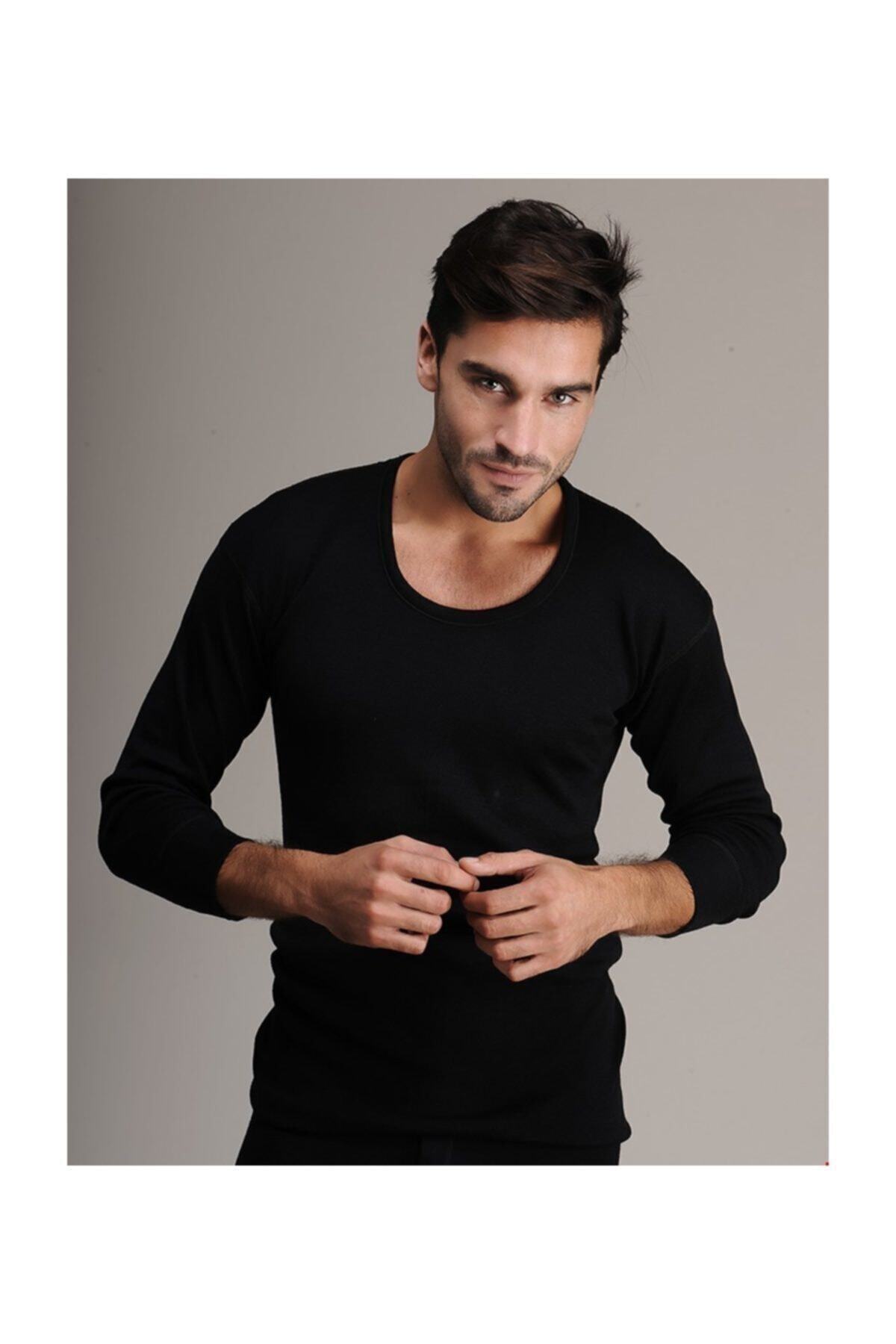 Real Wool Men's Long Sleeve Undershirt Underwear