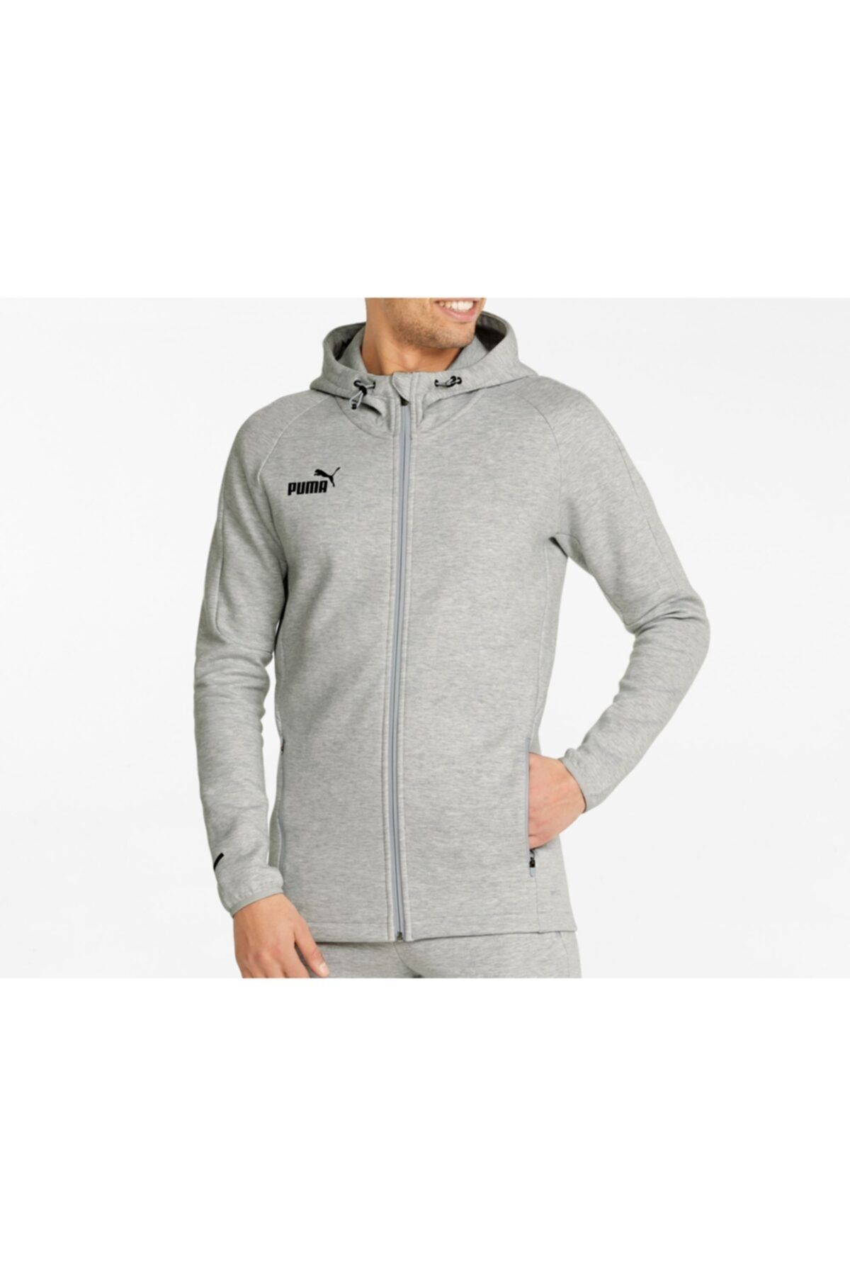 Puma jacket grey best sale