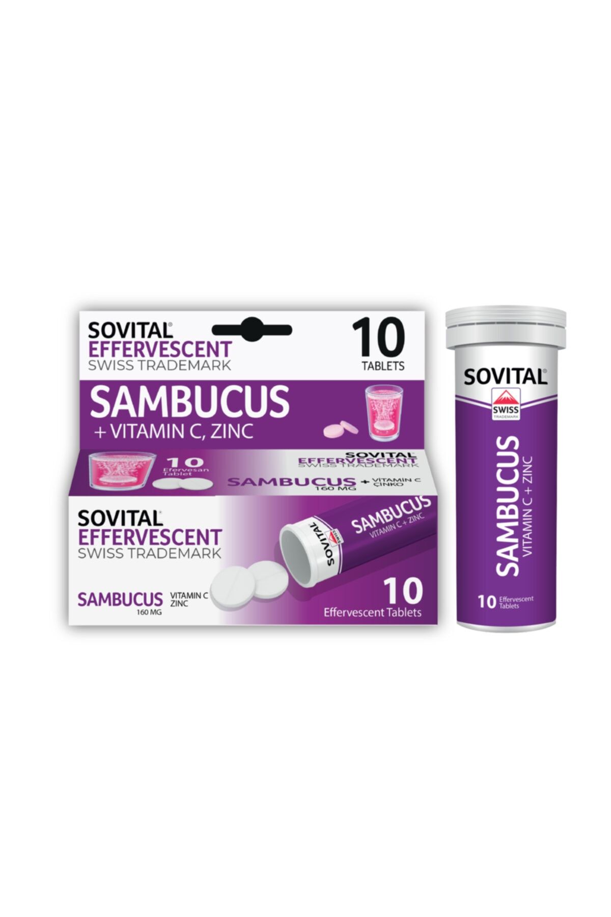 SOVITAL Premium Sambucus +vitamin C & Zinc 10 Efervesan Tablet