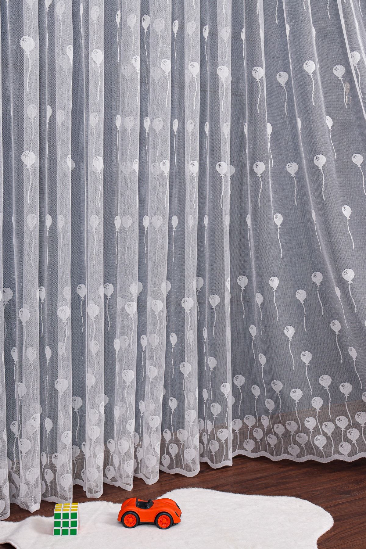 Esse Home Perdele Din Tul Tricotat Cu Model Cu Baloane, 300x250cm, 1/2 Pliu Rar, 12esse03701 - 100 x 250