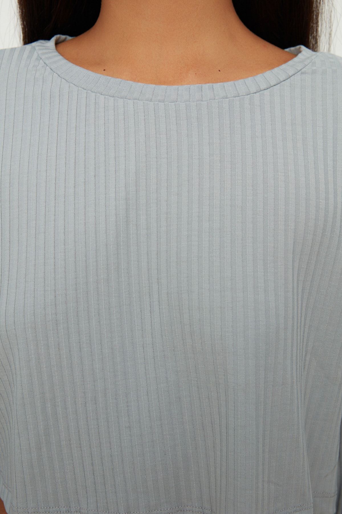 Mavi Kaşkorse Örme Pijama Takımı THMAW22PT0041