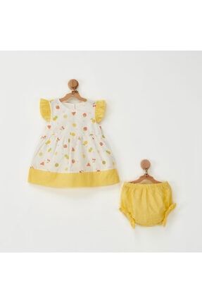 Bebek Elbise Takım Dress Underpant Set Multı Fruıt AC22733