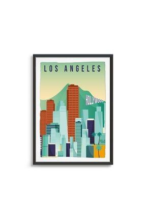 Los Angeles City Travel Çerçevesiz Poster PSTR-918069050