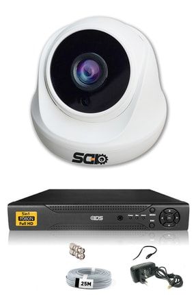 - 1 Kameralı 5mp Sony Lensli 1080p Fullhd Güvenlik Kamerası Sistemi - Hard Disksiz D-2026HD-SET1-NOHDD