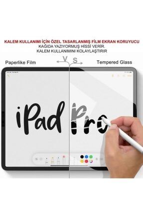 Uyumlu Ipad Pro 11 2021 Xdr Ekran Koruyucu Paper Like Kağıt Hissi Kalemle 11propplike