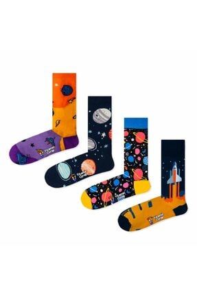 4'lü Uzay Renkli Çorap Set XTGAU8