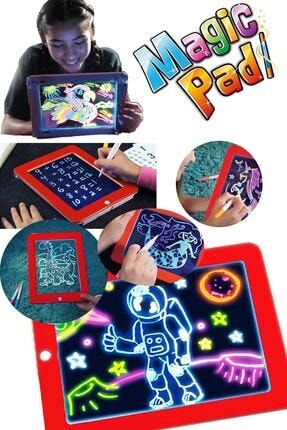 Magic Pad Yazı Çizim Tahtası Öğretici Kalemli Pad Resim Şekil Tablet Tipi Işıklı Yazı Tableti Ledli magicpad02