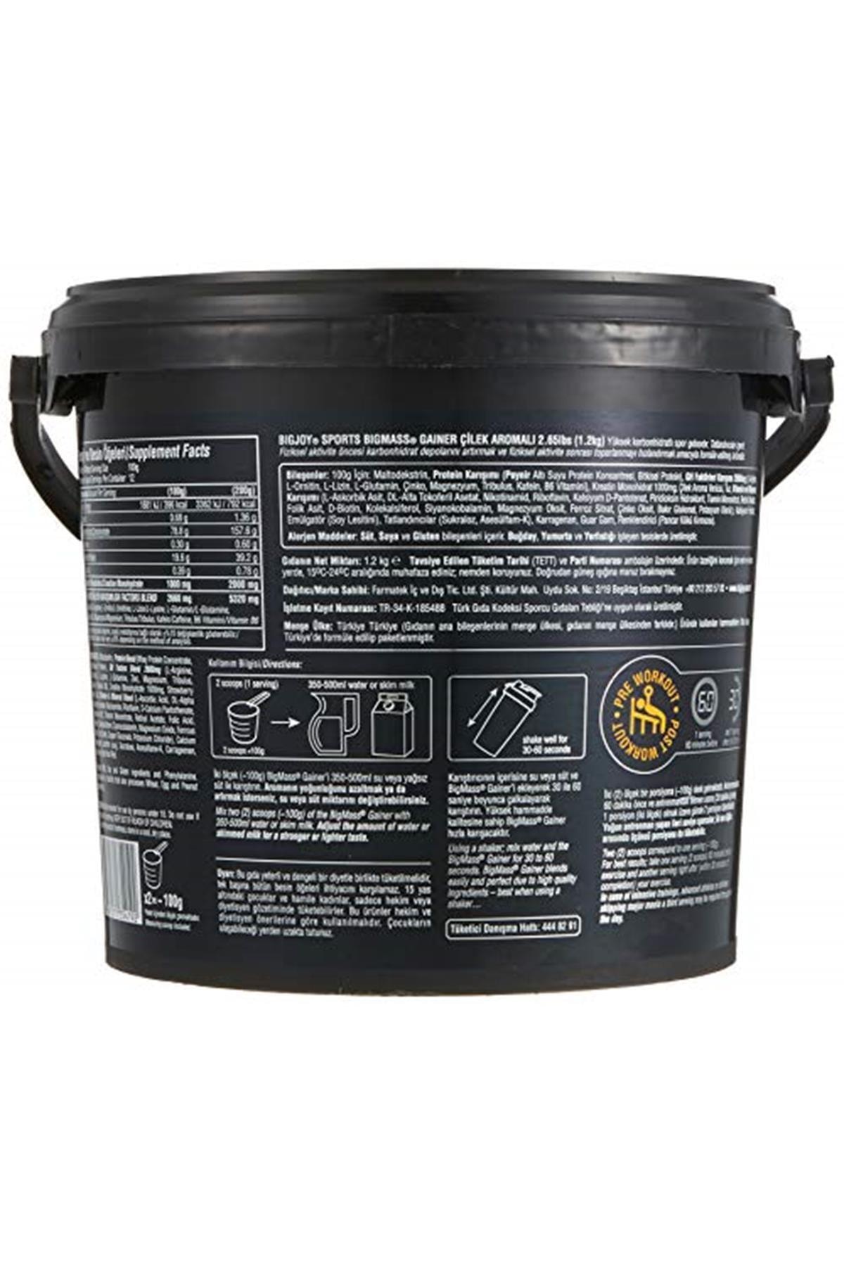 Bigjoy Bigmass Gh Factor Karbonhidrat Tozu - Çilek Aromalı 1 Paket(1 X 1200 G) Kategori: Pro 2