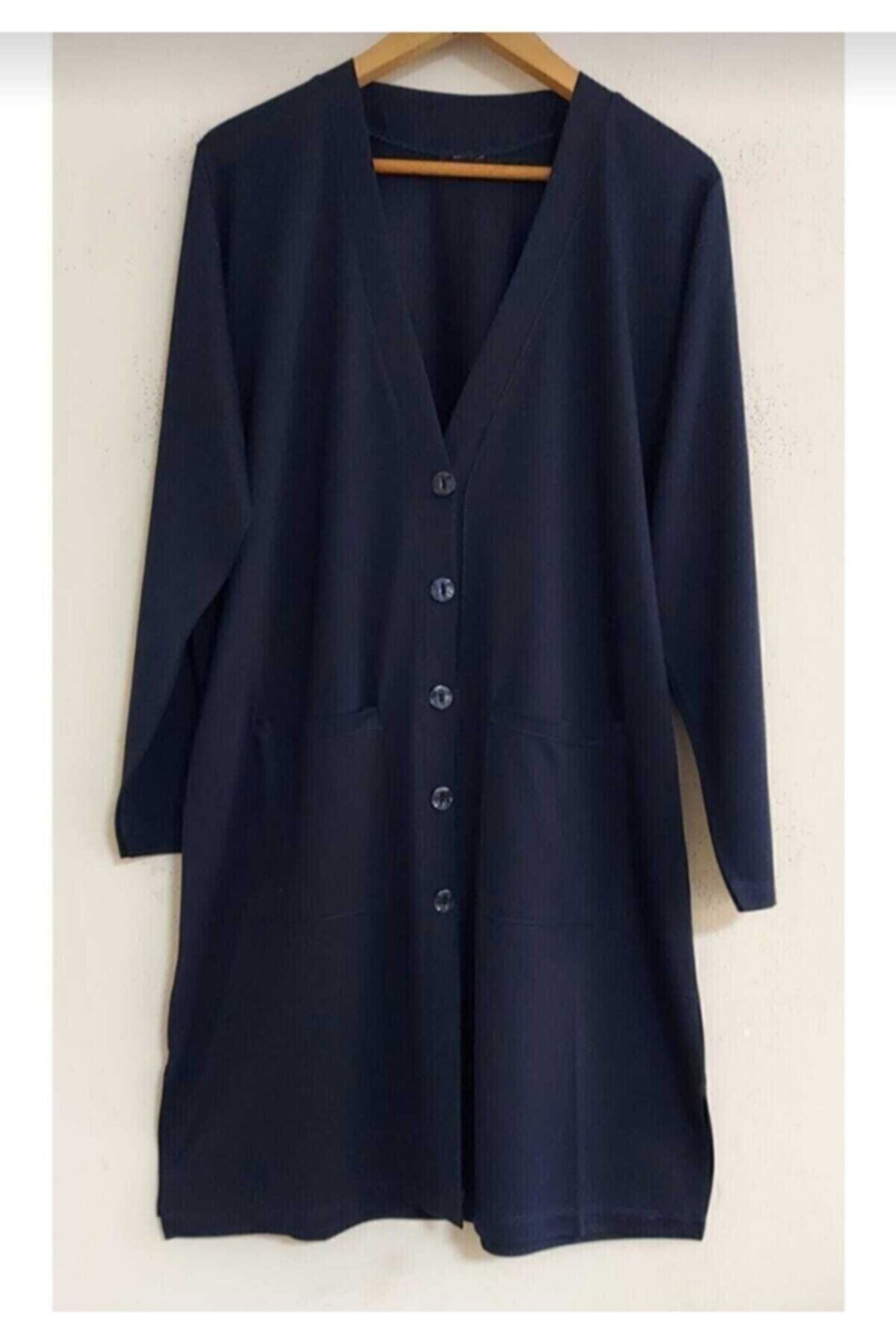 Navy blue cardigan with pockets store