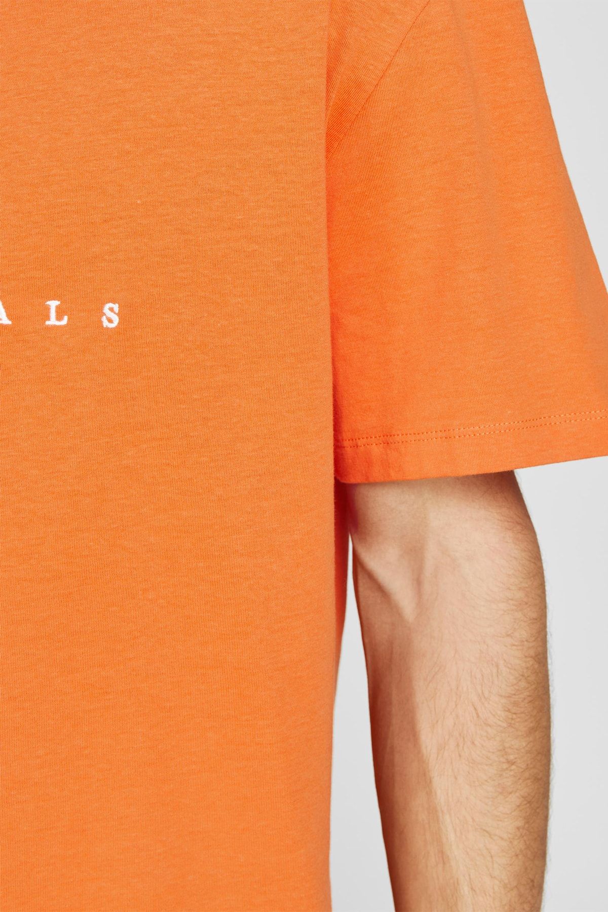 تی شرت نارنجی مردانه Jack & Jones ژورکوپنهاگن جک اند جونز ریلکس فیت - 12176780 Jack & Jones