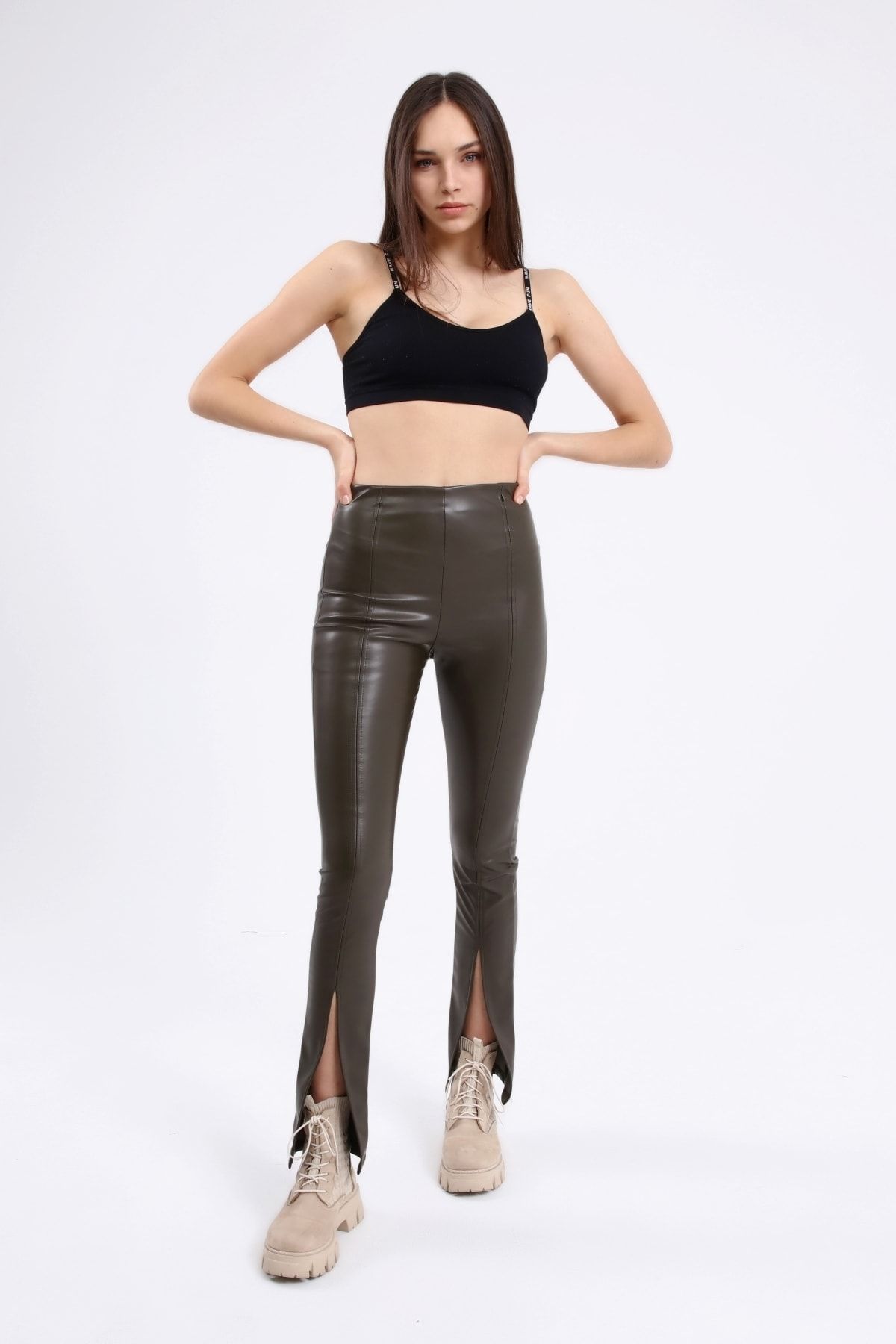 Thick leather pants top