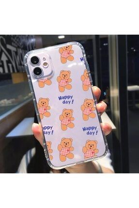 Samsung Galaxy A72 Happy Day Bear Baskılı Şeffaf Kılıf MCSFX174645