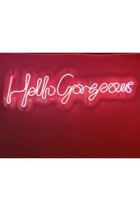 Hello Gorgeous Neon Tabela Yazı Neon Led Dekoratif Duvar Aydınlatması Neon Duvar Dekorasyonu helloger